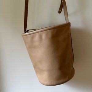 MANSUR GAVRIEL Pebbled Calfskin Zip Bucket Bag Aglio
